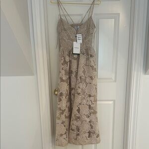 En Saison Jaylin Tie Strap Maxi Dress In Natural